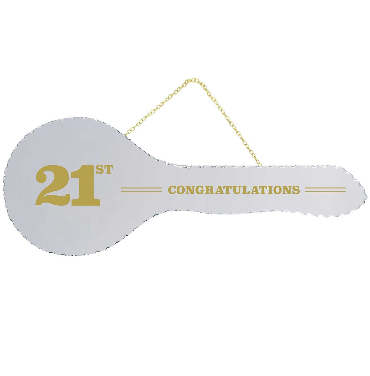 21ST Key Mirror Gold Trim image 0