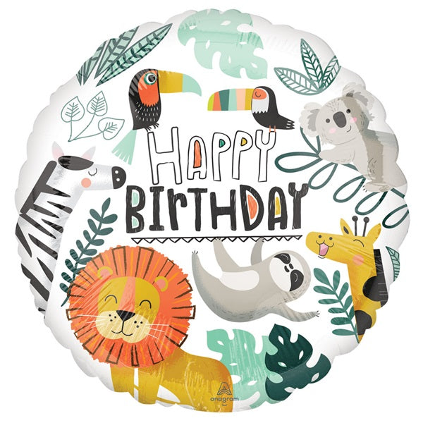 Foil Balloon 18" Get Wild Happy Birthday image 0