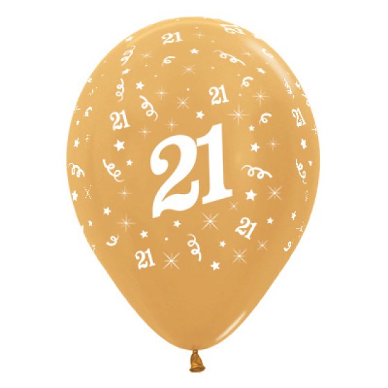 Uninflated - Balloon Single 21st Gold