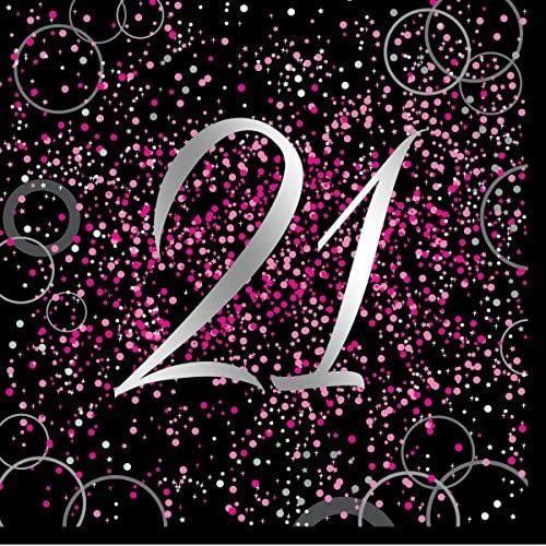 Glitz Pink Napkins 16pk - 21st