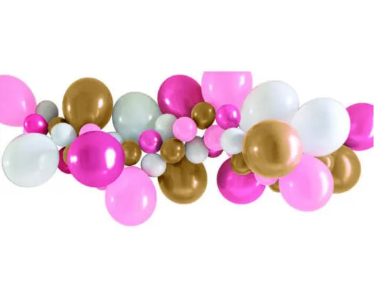 Balloon Garland pack - Pink, White & Gold image 0