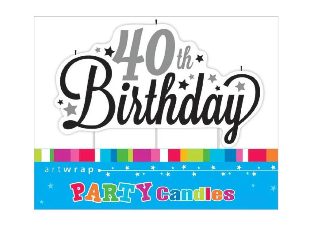 Happy 40th Birthday Candle
