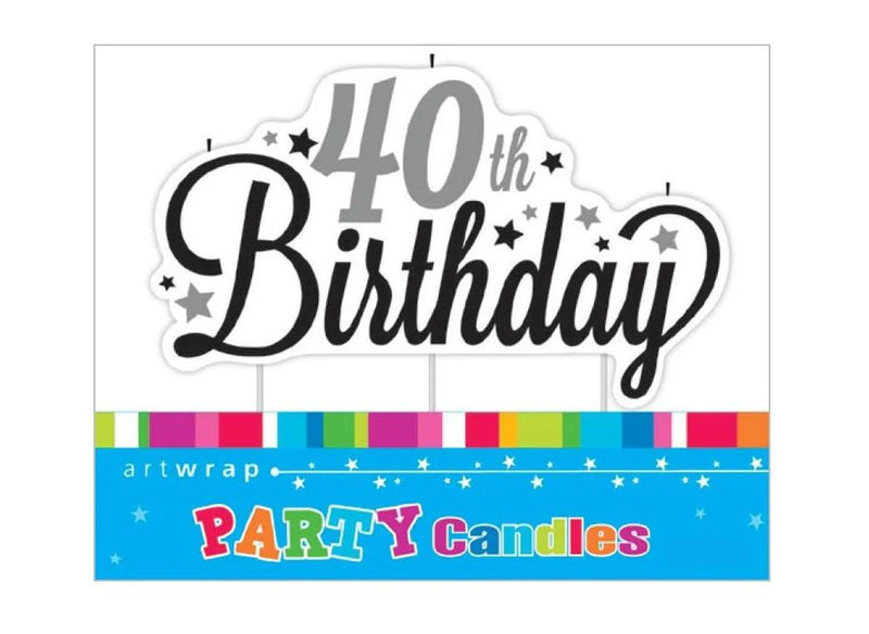 Happy 40th Birthday Candle