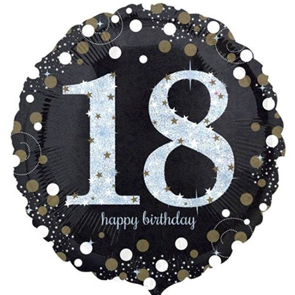 Foil Balloon 18th Happy Birthday - Sparkling image 0