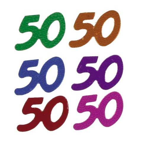 Scatter Confetti 50th Party Mix Numbers