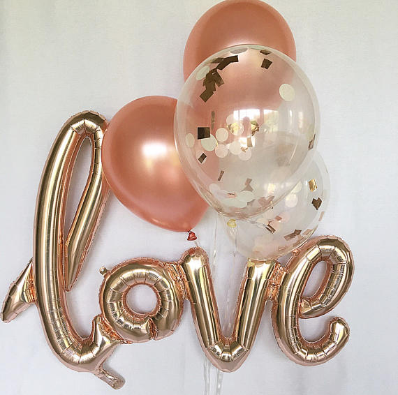 Foil Balloon "Love" Rose Gold *Air fill only* image 0