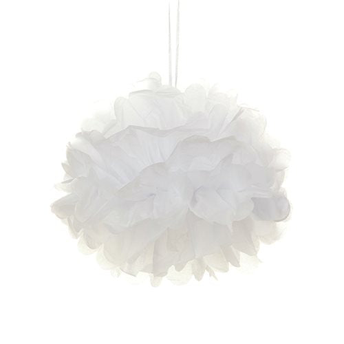 Tissue Paper Pom Pom 40cm - White image 0