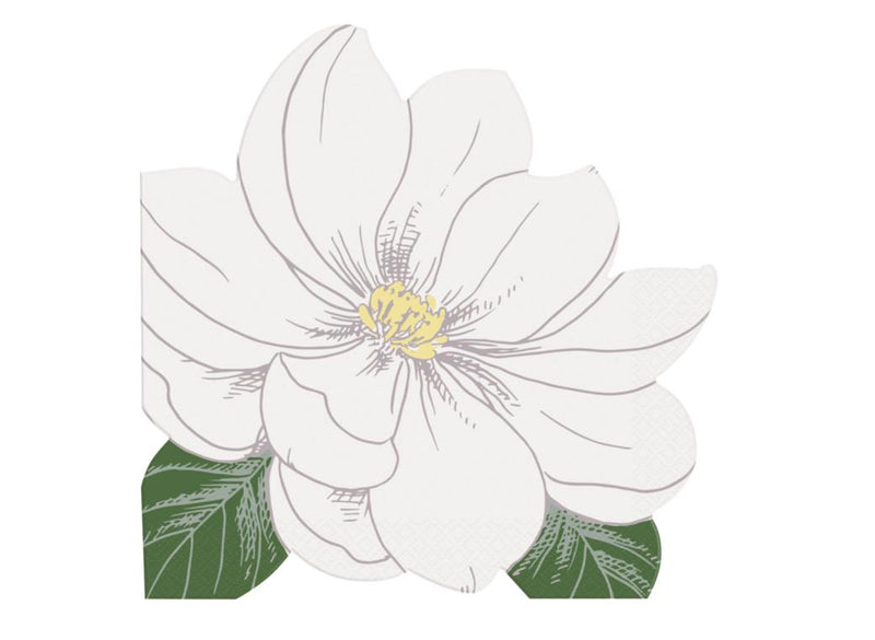 White Flower Napkins 16PK image 0