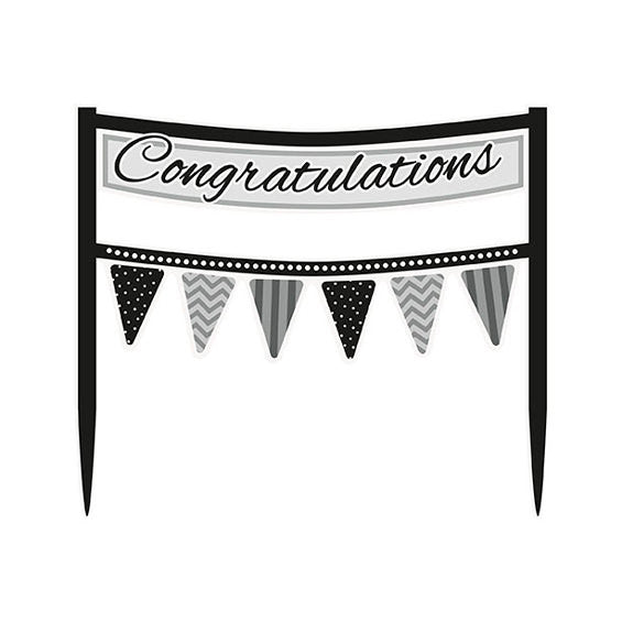 Cake Topper, Congratulations Banner image 0