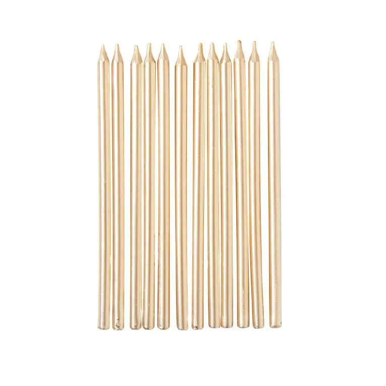 Candles Metallic Gold 12pk