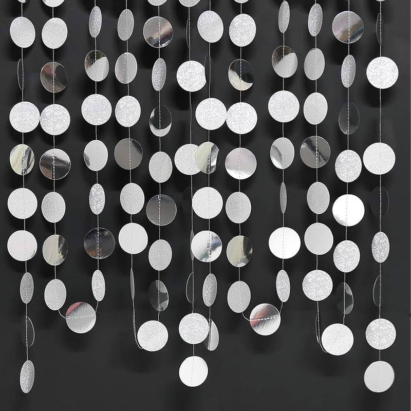 Silver Circle Garland 2.1m - Pack of 2