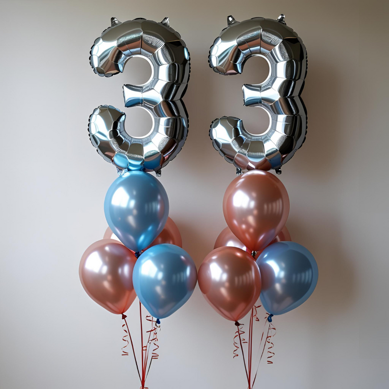 Large foil number bunch - Double