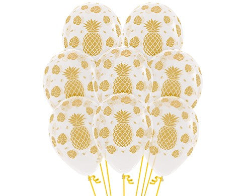 Clear Tropical Balloons - 12pk image 0