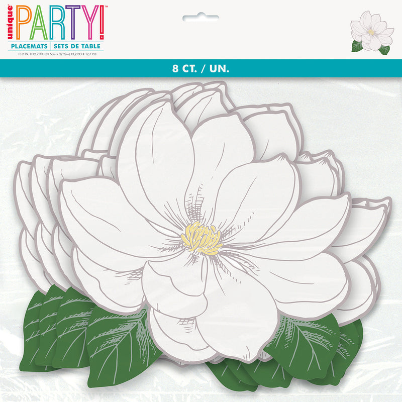 White Flower Placemat 8pk image 0