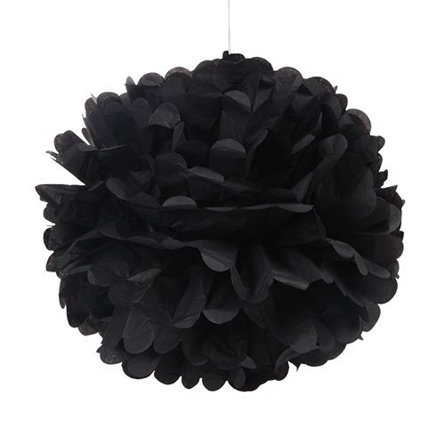 Tissue Paper Pom Pom - Black 40cm image 0