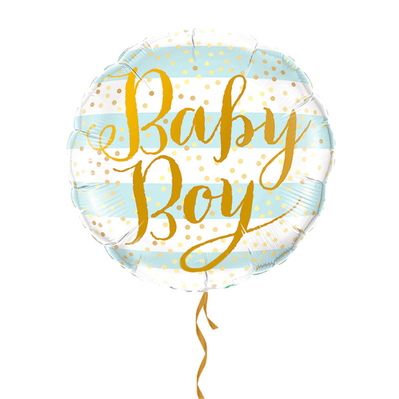 18" Foil Balloon Baby Boy Stripes