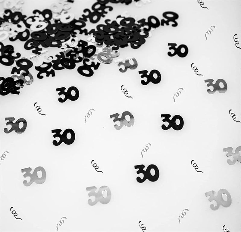 Scatter Confetti 30 - Black and Silver