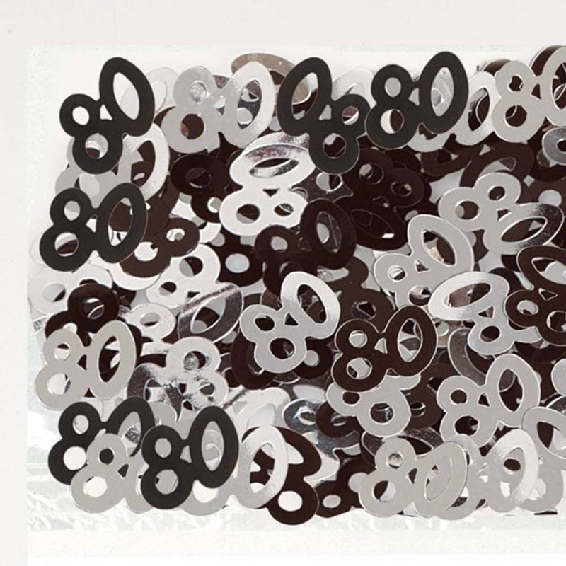 Scatter Confetti 80 - Black and Silver