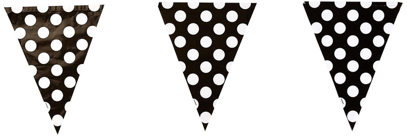 Bunting Flag Banner Black & Polka Dots