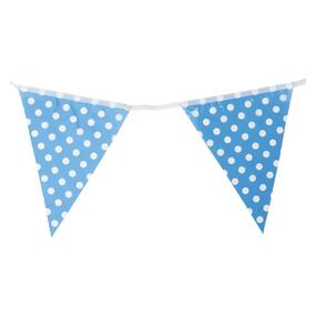 Bunting Flag Banner (Large) Polka Dot Blue image 0