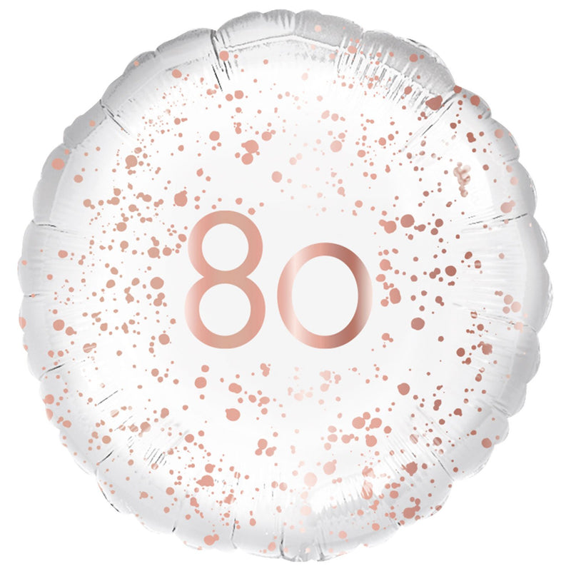 Foil Balloon 18"Happy Birthday Rose Gold Splatter 80 image 0