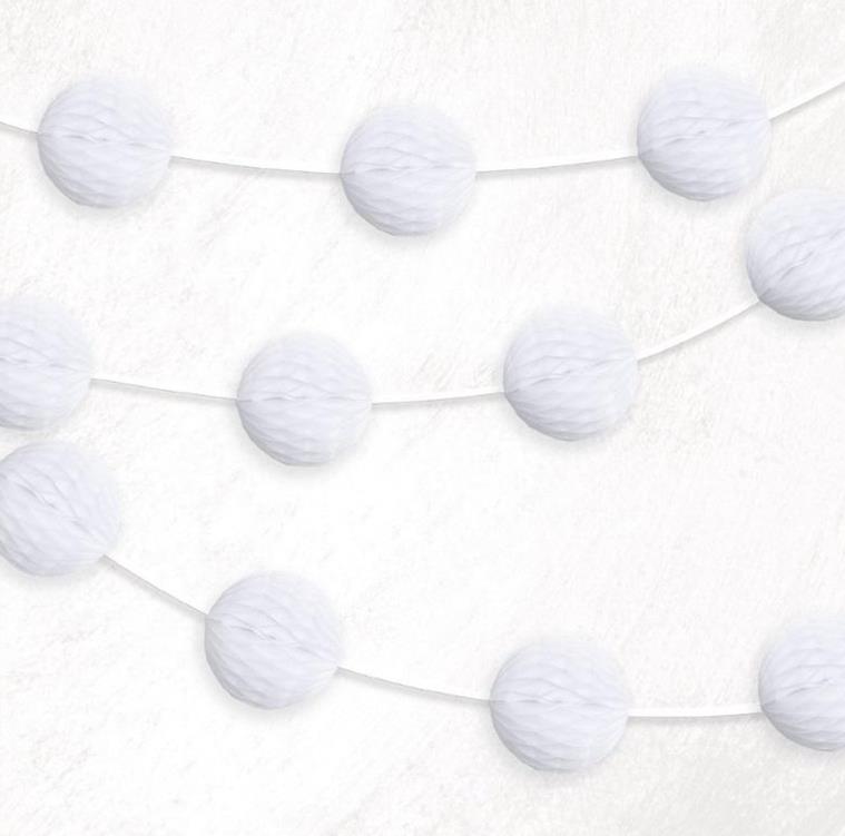 White Honeycomb Garland - 2 mtrs image 0