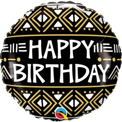 Foil Balloon 18" Happy Birthday Tribal Balloon image 0