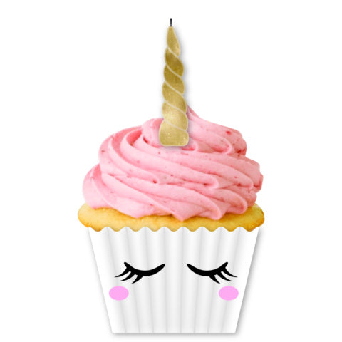 Unicorn Cupcake & Candle Kit 5pk image 0