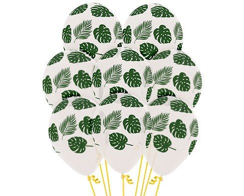 Tropical Leaf Balloons - 12pk image 0