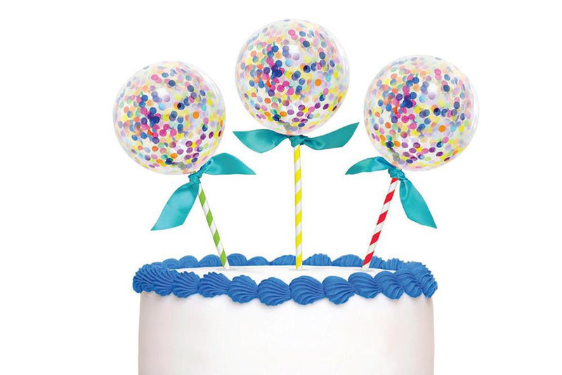 Cake Topper Confetti Balloons image 0