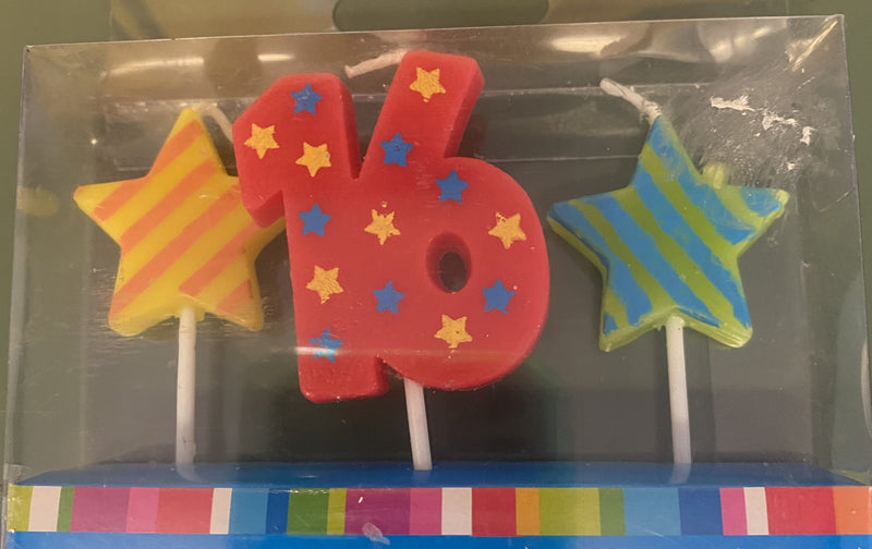 16th Birthday Candles 3pk image 0