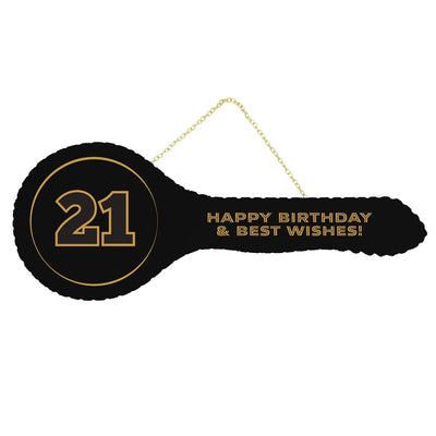 21ST Key Mirror Black and Gold image 0