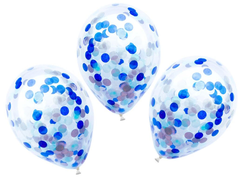 Confetti Balloons 3pk - Blue image 0