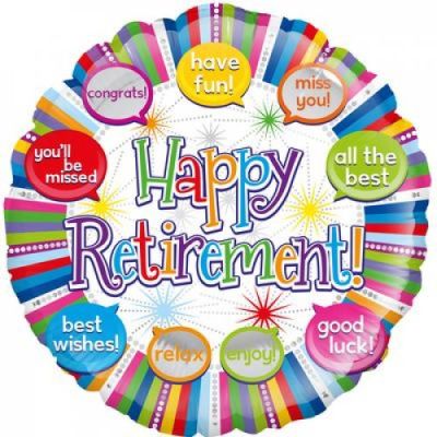 Foil Balloon 18" Happy Retirement - Speech Bubbles image 1