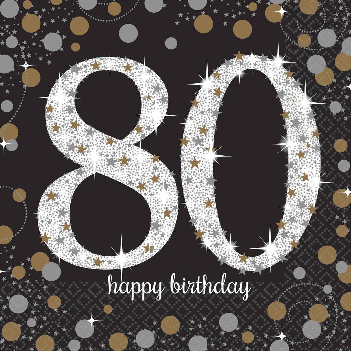 80th Silver and Gold Napkins image 0