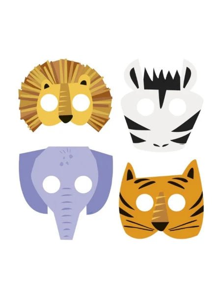 Safari Animal Masks - 8pk
