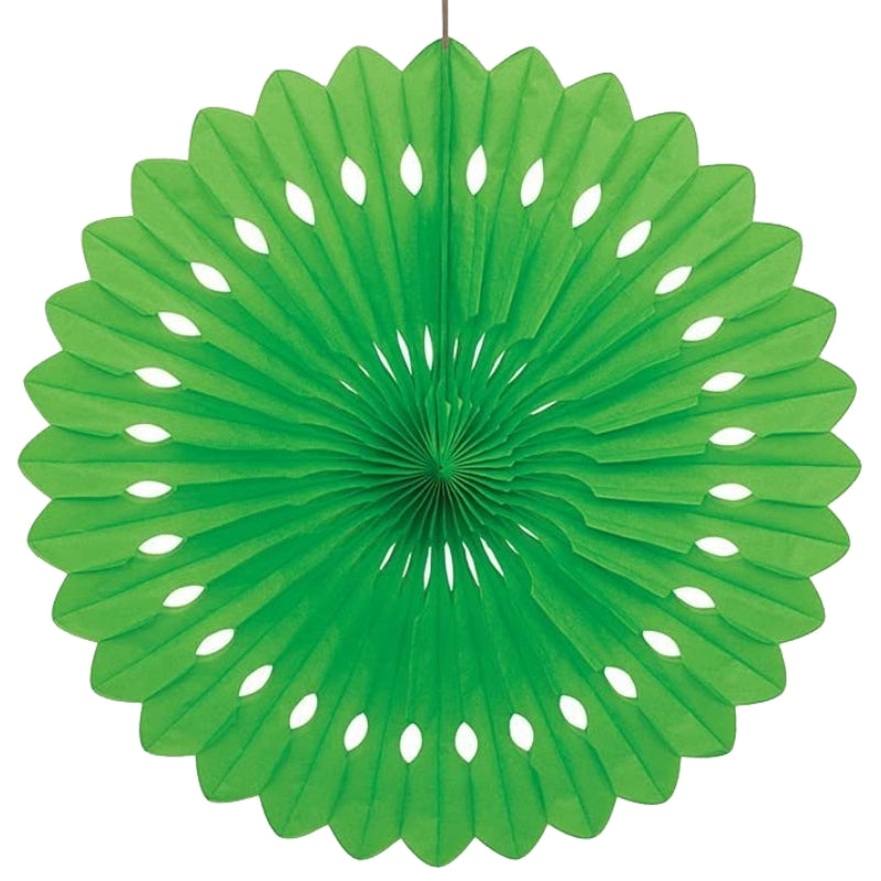 Tissue Paper Fan Green - 40cm