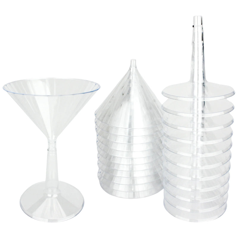 Martini Glasses Plastic 6pk 200ml