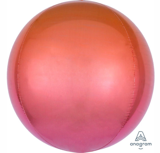 Balloon Orbz 16" Ombre Red Orange