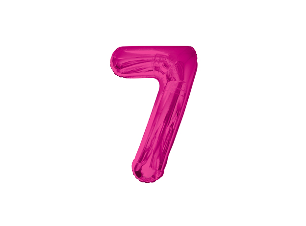 Foil Balloon Number Pink "7"