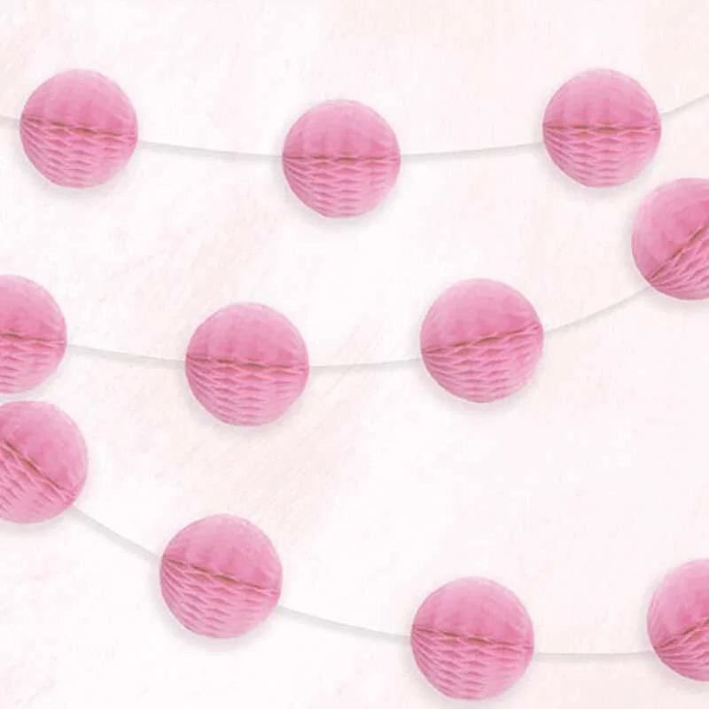 Pink Honeycomb Ball Garland