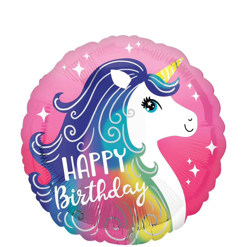 Foil Balloon - Unicorn Happy Birthday