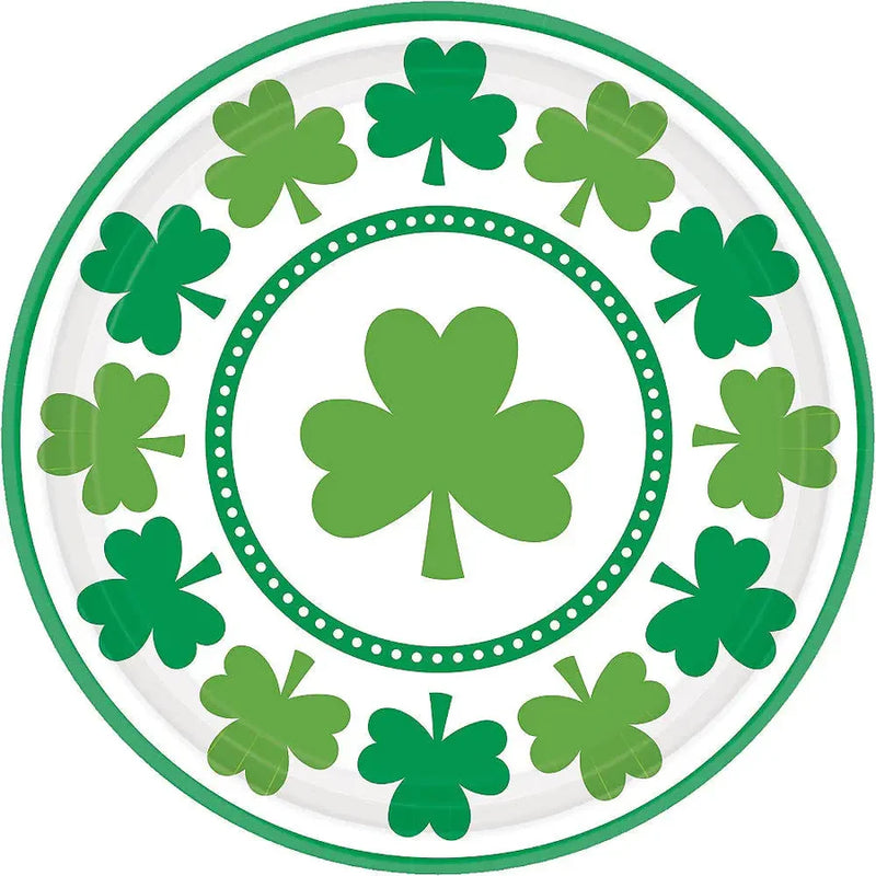 St. Patricks Day - Shamrock Paper Plates 8pk