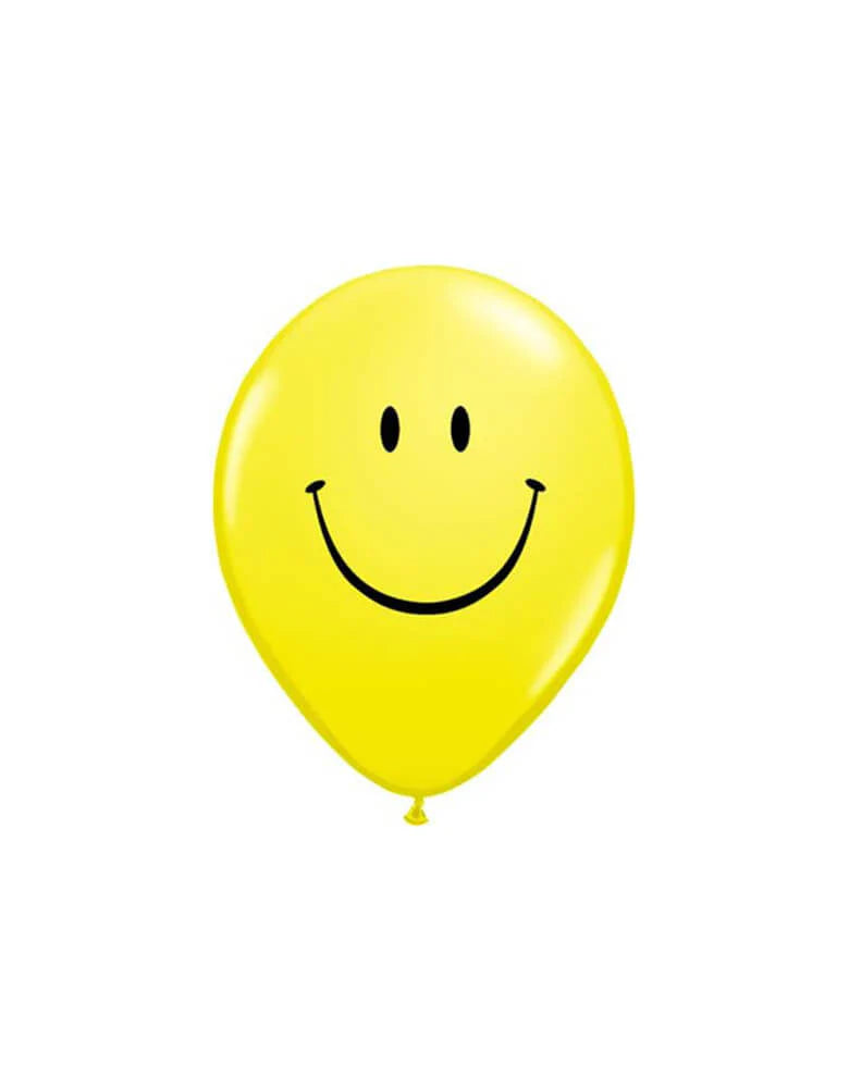 Party Balloons 8pk - Yellow Smiley Face