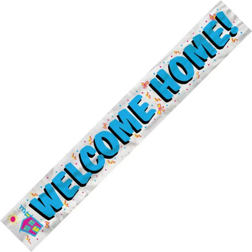 Welcome Home Foil Banner - Silver
