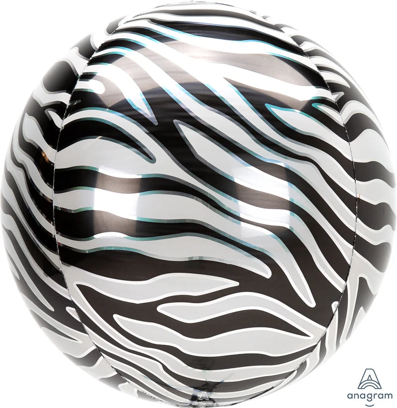 Balloon Orbz 16" Zebra Print