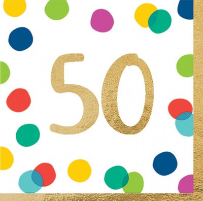 Happy Dots Lunch Napkin 50th image 0