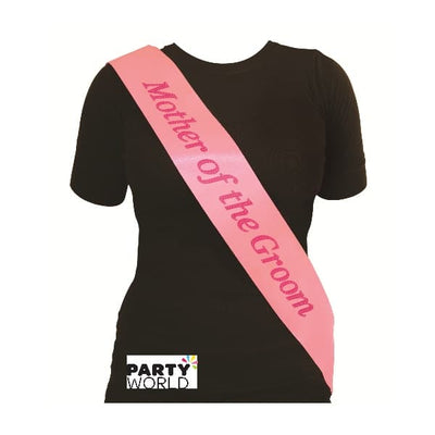 Mother of the Groom Sash - Purple with White Font