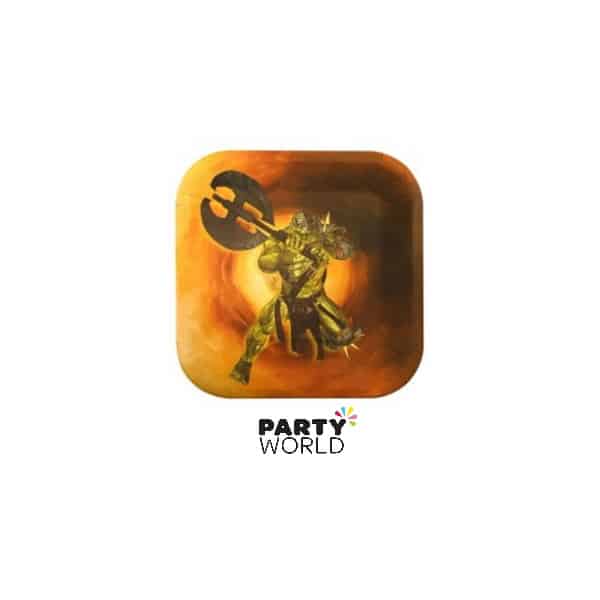 Warriors Square Paper Plates 7in (8)