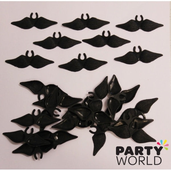 Mini Plastic Mustaches (24)